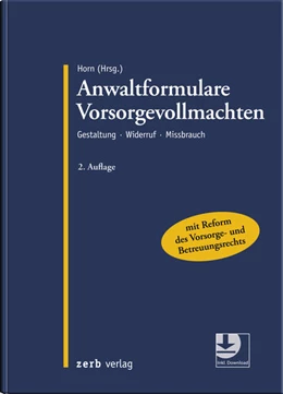 Abbildung von Horn | Anwaltformulare Vorsorgevollmachten | 2. Auflage | 2022 | beck-shop.de