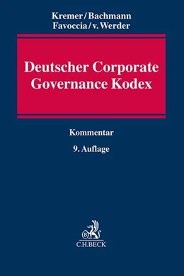 Abbildung von Kremer / Bachmann | Deutscher Corporate Governance Kodex | 9. Auflage | 2023 | beck-shop.de