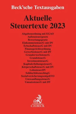 Abbildung von Aktuelle Steuertexte 2023 | 1. Auflage | 2023 | beck-shop.de