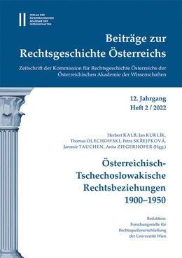 Abbildung von Olechowski | Beiträge zur Rechtsgeschichte Österreichs, 12. Jahrgang, Heft 2/2022 | 1. Auflage | 2022 | 12,2 | beck-shop.de