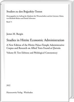 Abbildung von Burgin | Studies in Hittite Economic Administration | 1. Auflage | 2022 | beck-shop.de