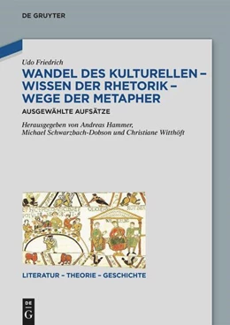 Abbildung von Hammer / Schwarzbach-Dobson | Wandel des Kulturellen – Wissen der Rhetorik – Wege der Metapher | 1. Auflage | 2022 | 24 | beck-shop.de