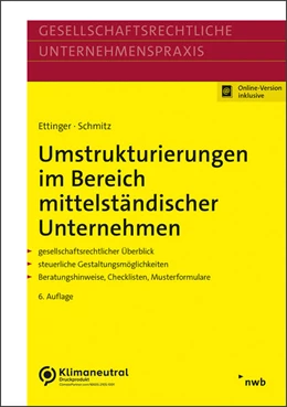 Abbildung von Ettinger / Schmitz | Umstrukturierungen im Bereich mittelständischer Unternehmen | 6. Auflage | 2022 | beck-shop.de