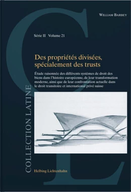 Abbildung von Barbey | Des propriétés divisées, spécialement des trusts | 1. Auflage | 2023 | 21 | beck-shop.de