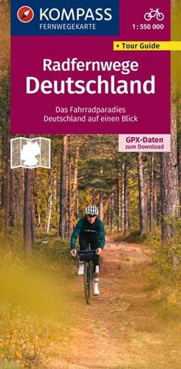 Abbildung von KOMPASS-Karten GmbH | KOMPASS Radfernwegekarte Radfernwege Deutschland 1:550.000 | 2. Auflage | 2023 | beck-shop.de