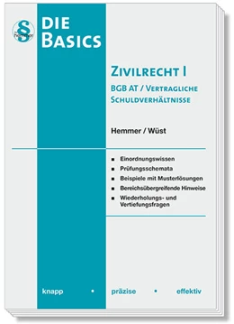 Abbildung von Hemmer / Wüst | Basics Zivilrecht I - BGB AT und vertragliche Schuldverhältnisse | 12. Auflage | 2023 | beck-shop.de