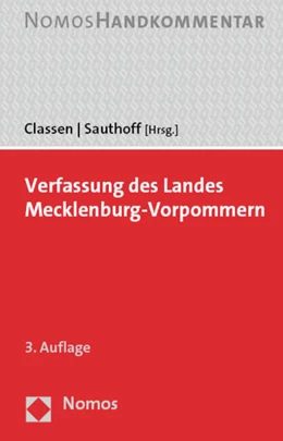 Abbildung von Classen / Sauthoff | Verfassung des Landes Mecklenburg-Vorpommern | 3. Auflage | 2023 | beck-shop.de