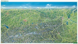 Abbildung von Freytag & Berndt | Österreich Panoramakarte, Sommer / Winter, Poster metallbestäbt, freytag & berndt | 1. Auflage | 2023 | beck-shop.de