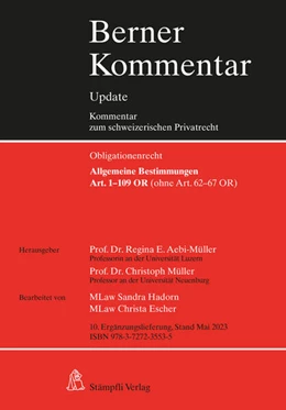 Abbildung von Aebi-Müller / Müller | Allgemeine Bestimmungen, Art. 1-109 OR (ohne Art. 62-67 OR), 10. Ergänzungslieferung | 1. Auflage | 2023 | beck-shop.de