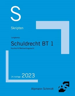 Abbildung von Langkamp | Skript Schuldrecht BT 1 | 24. Auflage | 2025 | beck-shop.de