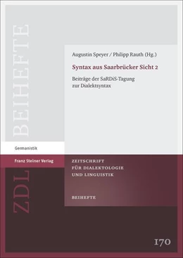 Abbildung von Speyer / Rauth | Syntax aus Saarbrücker Sicht 2 | 1. Auflage | 2018 | beck-shop.de