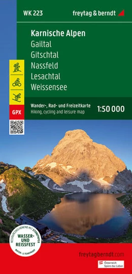 Abbildung von Freytag & Berndt | freytag & berndt Wanderkarte WK 223 Karnische Alpen, Gailtal - Gitschtal - Nassfeld - Lesachtal - Weissensee 1:50.000 | 1. Auflage | 2023 | beck-shop.de