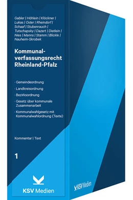 Abbildung von Gabler / Höhlein | Kommunalverfassungsrecht Rheinland-Pfalz | 1. Auflage | 2017 | beck-shop.de