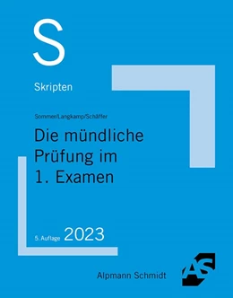 Abbildung von Sommer / Langkamp | Skript Die mündliche Prüfung im 1. Examen | 5. Auflage | 2023 | beck-shop.de