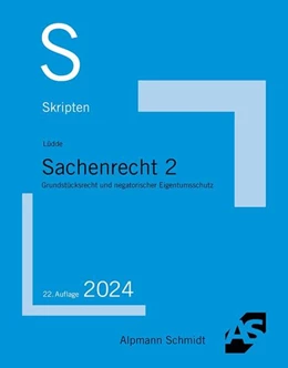 Abbildung von Lüdde | Skript Sachenrecht 2 | 22. Auflage | 2024 | beck-shop.de
