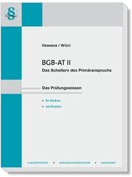 Abbildung von Hemmer / Wüst | BGB AT II - Das Scheitern des Primäranspruchs | 17. Auflage | 2023 | beck-shop.de