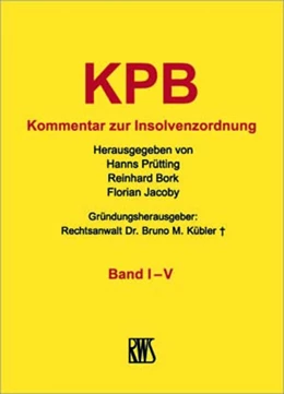 Abbildung von Kübler / Prütting | InsO - Kommentar zur Insolvenzordnung | 1. Auflage | 2018 | beck-shop.de