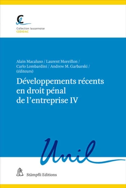 Abbildung von Macaluso / Moreillon | Développements récents en droit pénal de l'entreprise IV | 1. Auflage | 2024 | 103 | beck-shop.de
