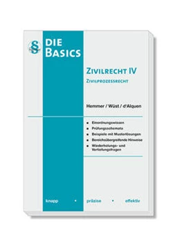 Abbildung von Hemmer / Wüst | Basics - Zivilrecht IV Zivilprozessrecht (ZPO) | 11. Auflage | 2024 | beck-shop.de