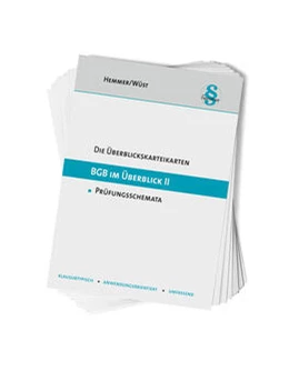 Abbildung von Hemmer / Wüst | Überblickskarteikarten BGB im Überblick II - Nebengebiete | 12. Auflage | 2024 | beck-shop.de