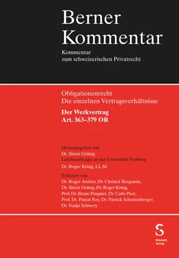 Abbildung von Andres / Grünig | Der Werkvertrag Art. 363-379 OR | 1. Auflage | 2024 | beck-shop.de