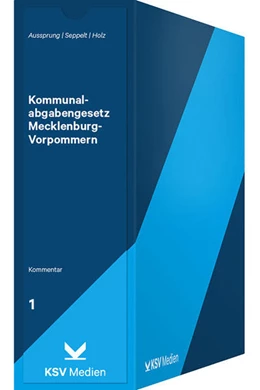Abbildung von Aussprung / Siemers | Kommunalabgabengesetz Mecklenburg-Vorpommern (KAG M-V) | 1. Auflage | 2017 | beck-shop.de