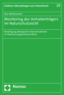 Abbildung von Wördenweber | Monitoring des Vorhabenträgers im Naturschutzrecht | 1. Auflage | 2023 | beck-shop.de