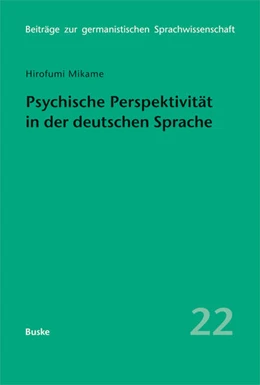 Abbildung von Mikame | Psychische Perspektivität in der deutschen Sprache | 1. Auflage | 2016 | beck-shop.de