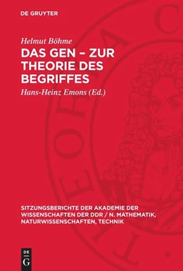 Abbildung von Böhme / Emons | Das Gen - Zur Theorie des Begriffes | 1. Auflage | 1989 | beck-shop.de