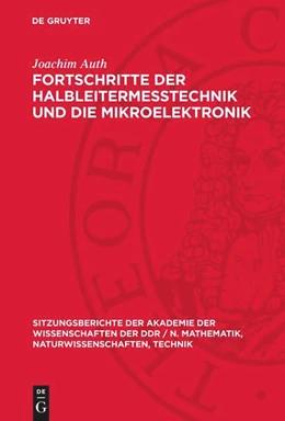 Abbildung von Auth | Fortschritte der Halbleitermeßtechnik und die Mikroelektronik | 1. Auflage | 1990 | beck-shop.de