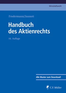 Abbildung von Frodermann / Backhaus | Handbuch des Aktienrechts | 10. Auflage | 2025 | beck-shop.de