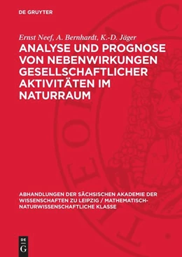 Abbildung von Neef | Analyse und Prognose von Nebenwirkungen gesellschaftlicher Aktivitäten im Naturraum | 1. Auflage | 1979 | beck-shop.de
