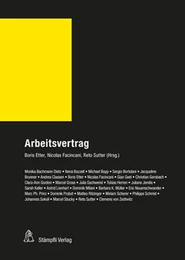 Abbildung von Etter / Sutter | Arbeitsvertrag | 1. Auflage | 2021 | beck-shop.de