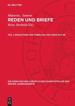 Abbildung von Berthold / Makarios | Einleitung und Tabellen. Die Logoi B 2–29 | 1. Auflage | 1973 | beck-shop.de