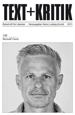 Abbildung von Arnold | TEXT + KRITIK 190 - Rainald Goetz | 1. Auflage | 2020 | beck-shop.de