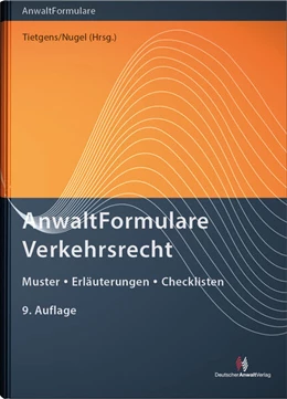 Abbildung von Tietgens / Nugel | AnwaltFormulare Verkehrsrecht | 9. Auflage | 2024 | beck-shop.de