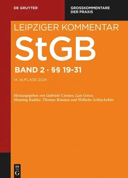 Abbildung von Greco / Koranyi | Leipziger Kommentar. StGB. Band 2: §§ 19-31 | 14. Auflage | 2025 | beck-shop.de