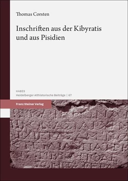 Abbildung von Corsten | Inschriften aus der Kibyratis und aus Pisidien | 1. Auflage | 2024 | beck-shop.de
