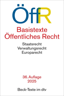 Abbildung von Basistexte Öffentliches Recht. ÖffR | 36. Auflage | 2024 | beck-shop.de