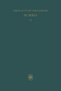 Abbildung von Nikolaus von Straßburg / Imbach | Summa, liber I | 1. Auflage | 2024 | beck-shop.de