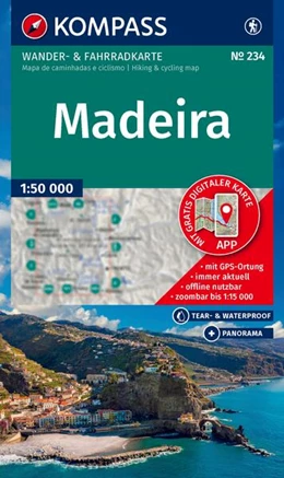 Abbildung von KOMPASS Wanderkarte 234 Madeira 1:50.000 | 4. Auflage | 2025 | beck-shop.de