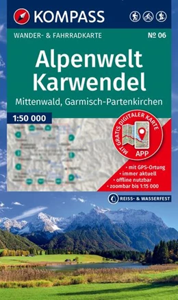 Abbildung von KOMPASS Wanderkarte 6 Alpenwelt Karwendel Mittenwald, Garmisch-Partenkirchen 1:50.000 | 2. Auflage | 2025 | beck-shop.de