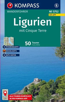Abbildung von Wille | KOMPASS Wanderführer Ligurien mit Cinque Terre, 50 Touren mit Extra-Tourenkarte | 2. Auflage | 2025 | beck-shop.de