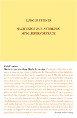 Abbildung von Steiner / Rudolf Steiner Nachlassverwaltung | Nachträge zur Abteilung Mitgliedervorträge | 1. Auflage | 2025 | beck-shop.de