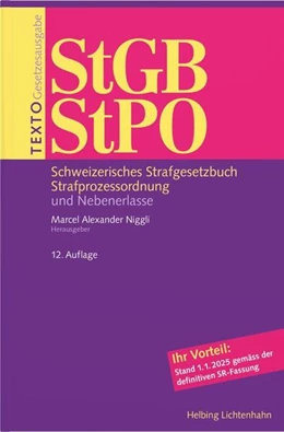 Abbildung von Niggli | TEXTO StGB/StPO | 12. Auflage | 2025 | beck-shop.de