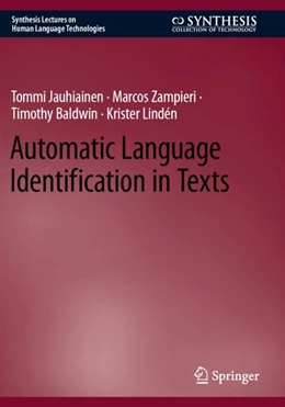 Abbildung von Jauhiainen / Zampieri | Automatic Language Identification in Texts | 1. Auflage | 2025 | beck-shop.de