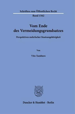 Abbildung von Tamburo | Vom Ende des Vermeidungsgrundsatzes | 1. Auflage | 2025 | beck-shop.de