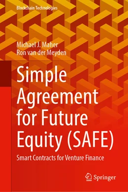 Abbildung von Maher / van der Meyden | Simple Agreements for Future Equity (SAFE) | 1. Auflage | 2025 | beck-shop.de