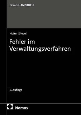 Abbildung von Hufen / Siegel | Fehler im Verwaltungsverfahren | 8. Auflage | 2025 | beck-shop.de