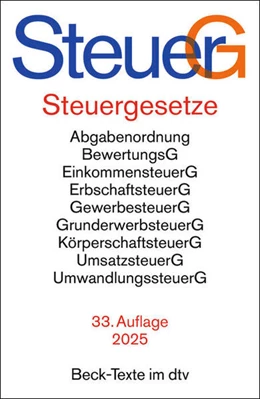 Abbildung von Steuergesetze | 33. Auflage | 2025 | beck-shop.de